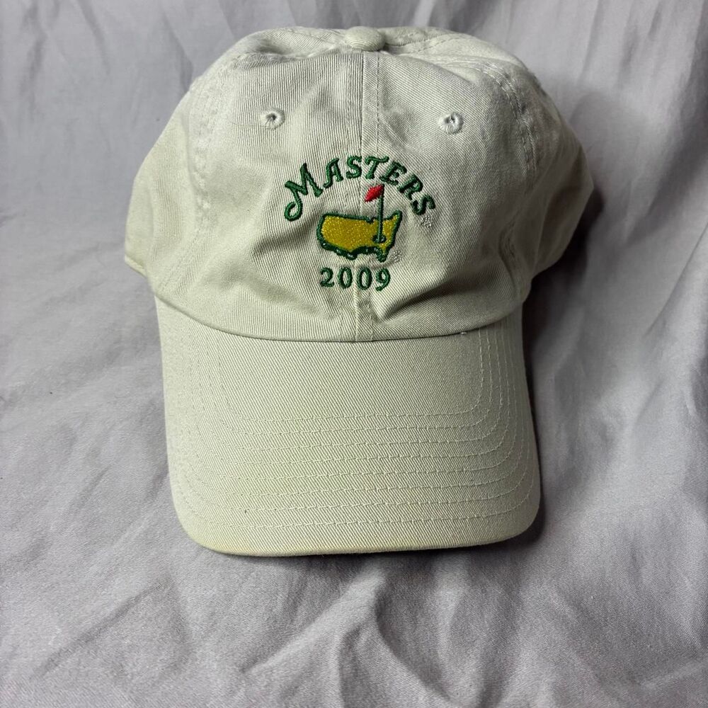 Masters 2009 Augusta National Golf Hat Khaki Cotton Adjustable Strapback Cap